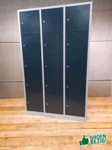 Lockerkast 15-deurs €249,-